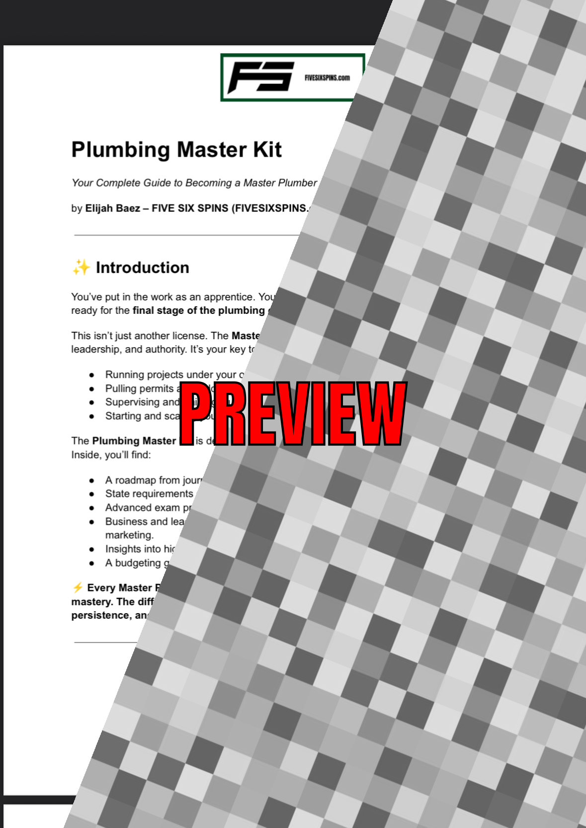 Plumbing Master Kit