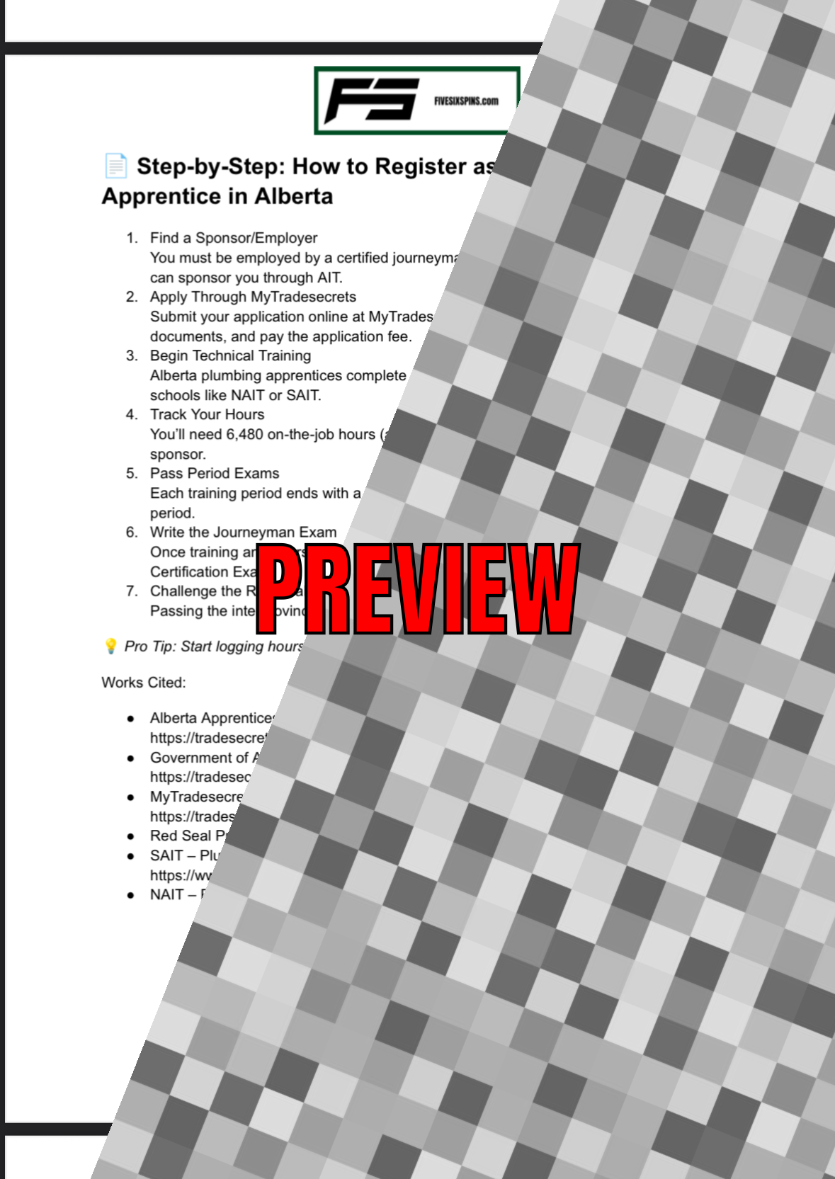 Alberta Plumbing Apprentice Starter Toolkit
