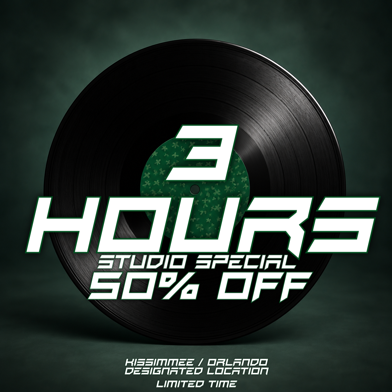Limited-Time 3-Hour Recording Studio Session