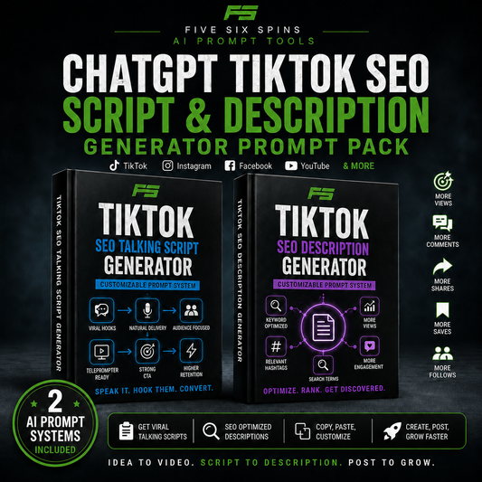 ChatGPT TikTok SEO Script & Description Generator Prompt Pack